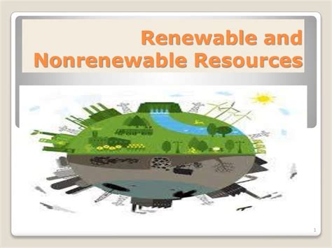 Renewable and non renewable resources