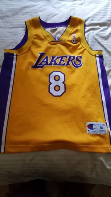 Kobe Bryant Jersey Yellow 8 Los Angeles Lakers Nba Lebron Shaq Magic Eur 10811 Picclick Fr