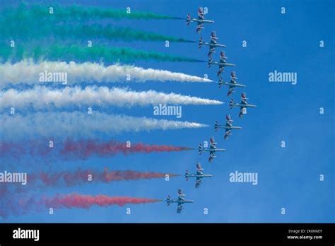 The Italian National Acrobatic Squadron Pan Frecce Tricolori During