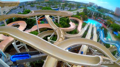 4k Mach 5 Water Slide 3 Water Slides Pov Wet N Wild Orlando Water