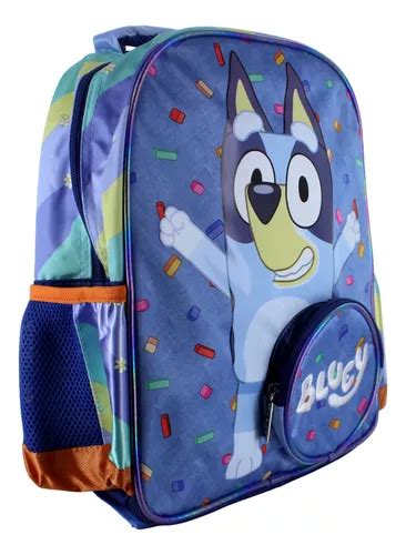 Ruz Mochila Escolar Kinder Moda Dise O Bluey Infantil Color Azul