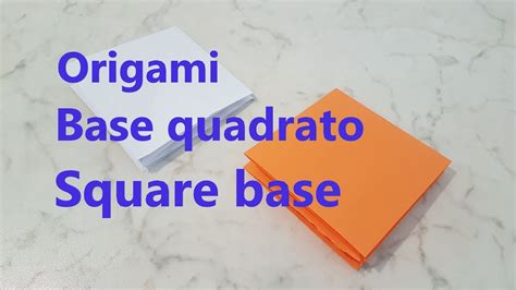 Origami Base Quadrato Square Base Youtube