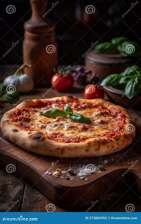 Neapolitan Pizza Margherita Italian Food Whole Pizza Margarita With