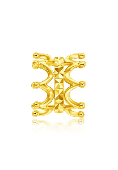 Buy Chow Tai Fook Jewellery 18k 750 Yellow Gold Duo Crown Pendant Karat