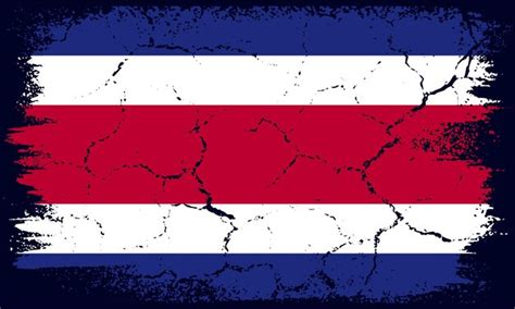 Premium Vector Free Vector Flat Design Grunge Costa Rica Flag Background