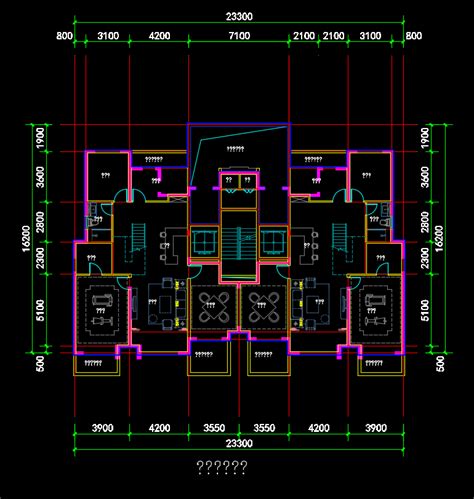 双电梯住宅户型设计图纸免费下载 建筑户型平面图 土木工程网