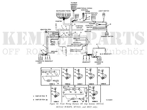 FORD MUTT M151 A2 Wiring Harness - Front | Electric | KEMPER-PARTS