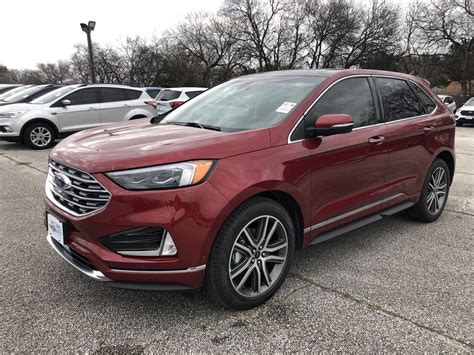 New 2019 Ford Edge Titanium Sport Utility In San Antonio 990602 Red