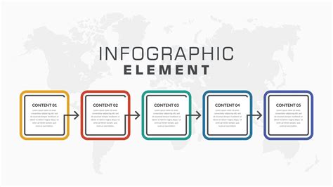 Colorido Diseño De Diagrama De Flujo De Negocios De Infografía De 5