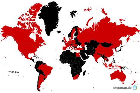 StepMap Standorte Landkarte für Welt