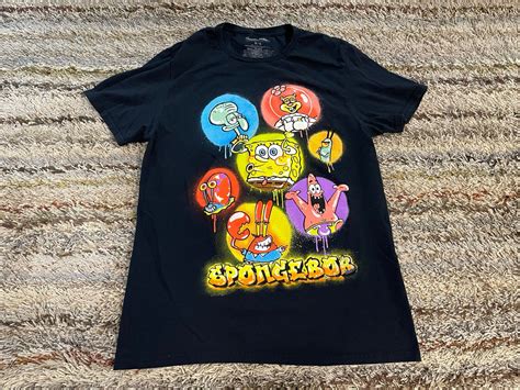 Nickelodeon Spongebob Graphic Short Sleeve Black T Sh Gem