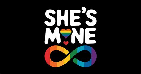 I M Hers Shes Mine Lesbian Couples Matching Lgbt Pride Flag Lgbt Pride Flag Sticker Teepublic