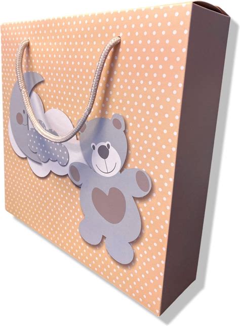 2 X Geboorte Cadeauverpakking Doos 27x26x7cm Oranje