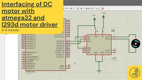 DC Motor Control With Atmega32 Using L293D Motor Driver Proteus