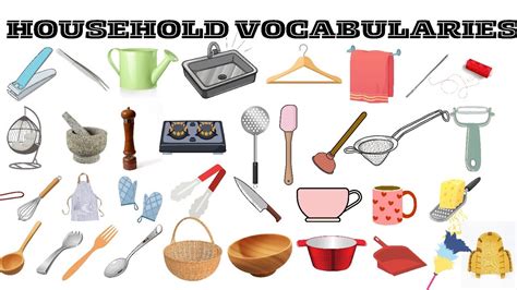 100 HOUSEHOLD ITEMS ENGLISH VOCABULARY LEARN ENGLISH YouTube