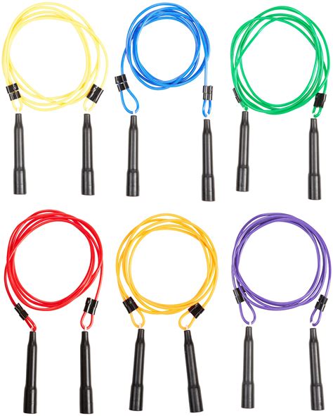 Sportime Adjustable Length Jump Ropes 9 Feet Set Of 6 005233