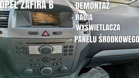 Opel Zafira B Demontaż Radia Wyświetlacza Panelu środkowego YouTube