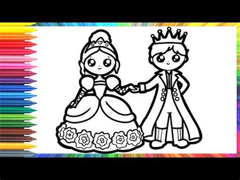 How to draw a princess and a prince for children Cómo dibujar una