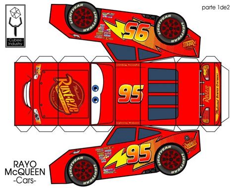 Lightning Mcqueen Papercraft Paper Model Car, Paper Car, Paper Models ...