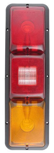 Bargman Recessed Triple Long Tail Light W Backup Series Red