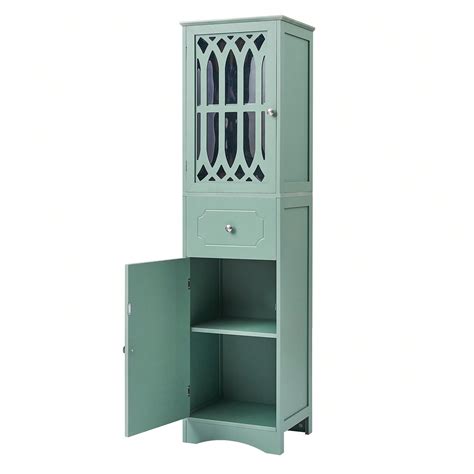 Merax Tall Bathroom Cabinet Freestanding Storage Cabinet With Drawer And Doors Mdf Board