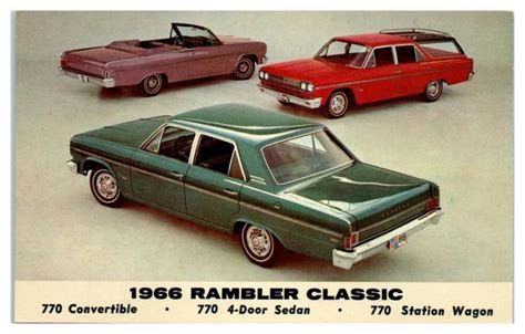 Amc Rambler Classic Convertible Door Sedan Station Wagon