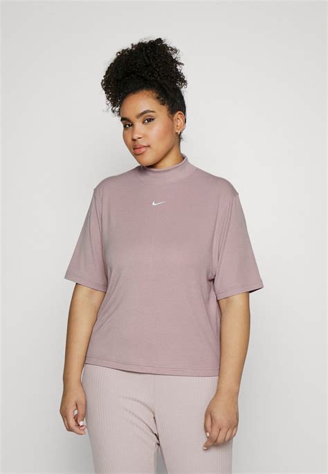 Nike Sportswear Mock Basic T Shirt Diffused Taupe White Beige