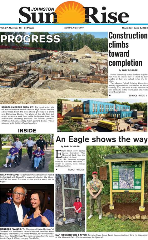 Johnston Sunrise June E Edition Cranston Herald