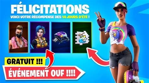 RÉcompenses Gratuites Skins And DÉfis 14 Jours D ÉtÉ Sur Fortnite Youtube