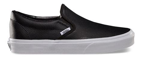 Vans Classic Slip Ons Perf Leather Black Vans Slip On Vans Classic Slip On Sneaker