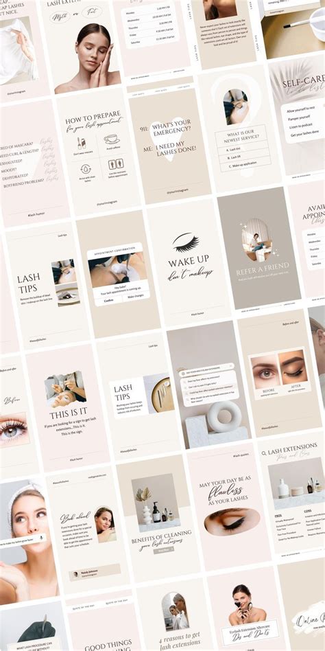 Lash Tech Instagram Template Lash Instagram Post Canva Lash Template