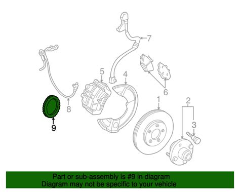 1988 2007 Ford ABS Wheel Speed Sensor Tone Ring F8DZ 2C182 BA