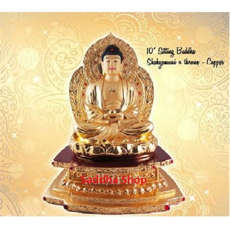 Jual Rupang Patung Arca Buddha Sakyamuni Duduk Tembaga 10 Inch Shopee