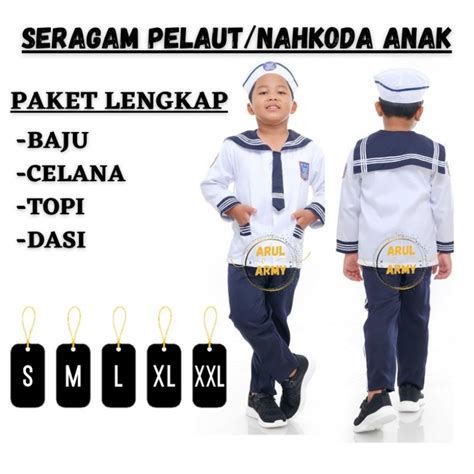 Jual Baju Seragam Pelaut Anak Popaye Kostum Profesi Karnaval Cilik