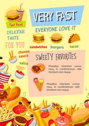 Poster Ad Fast Food Advertising Billboard Vector Image