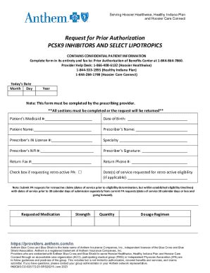 Fillable Online Request for Prior Authorization PCSK9 INHIBITORS AND ... 