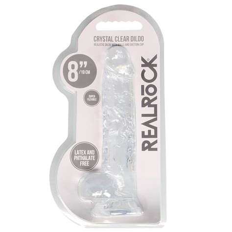 Dildo RealRock Crystal Clear 19 Cm Transparente My Sex Shop