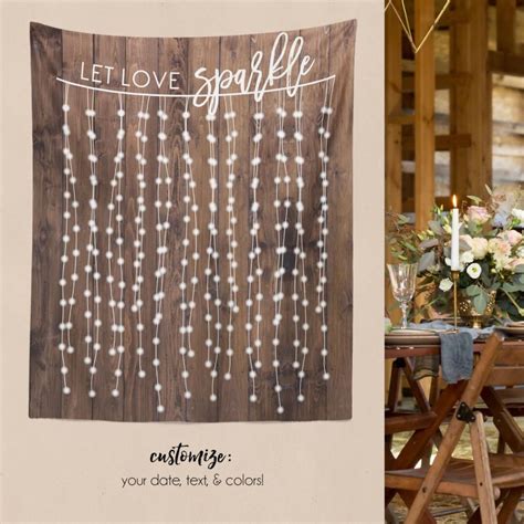 DIY Wedding Wall Rustic Wedding Backdrop Custom Tapestry Dessert