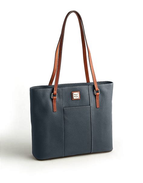 Dooney Bourke Lexington Leather Shopper Tote Bag In Blue Marine Lyst