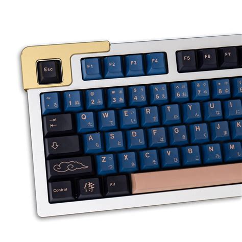 Buy Blue Samurai Keycaps Keys Pbt Cherry Profile Keycaps Dye