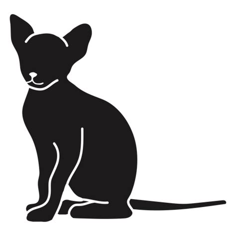 Gato Tranquilo Sentado Silueta Descargar Png Svg Transparente