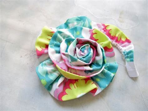 Gathered Folded Flower Tut Fabric Flower Tutorial Fabric Flowers Diy