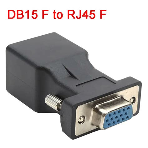 15pin Vga Female To Rj45 Female Connector Card Vga Rgb Hdb Extender To Lan Cat5e Cat6 Rj45