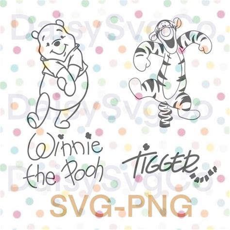 Winnie The Pooh And Tigger Inspired Silhouettes And Autograp Inspire