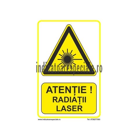 Indicator De Avertizare Cu Textul Atentie Radiatii Laser