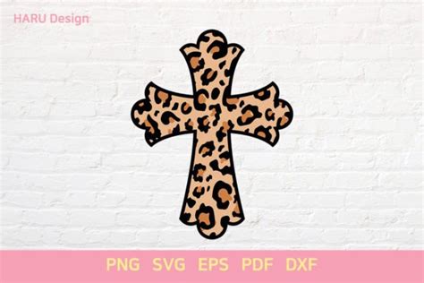 Leopard Print Cross Graphic By Harudesign · Creative Fabrica