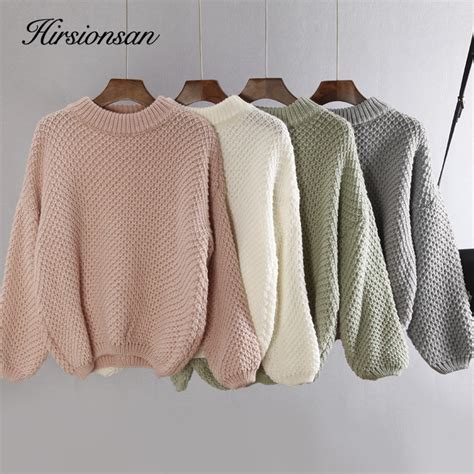 Hirsionsan Candy Color Sweaters Women 2020 Autumn Winter Korean Crop