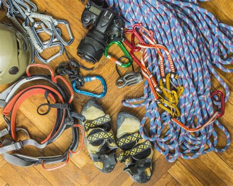Equipment For Rock Climbing Stock Photo Image Of Life Abseil 81310722
