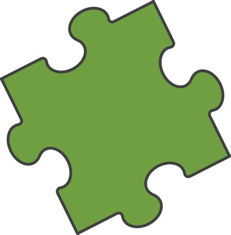 Green Puzzle Clip Art At Vector Clip Art Online Royalty