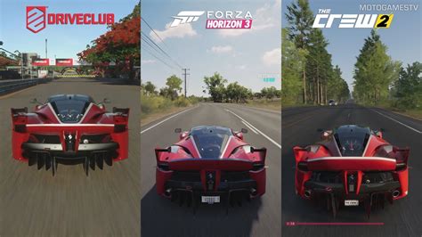 Driveclub Vs Forza Horizon Vs The Crew Ferrari Fxx K Sound